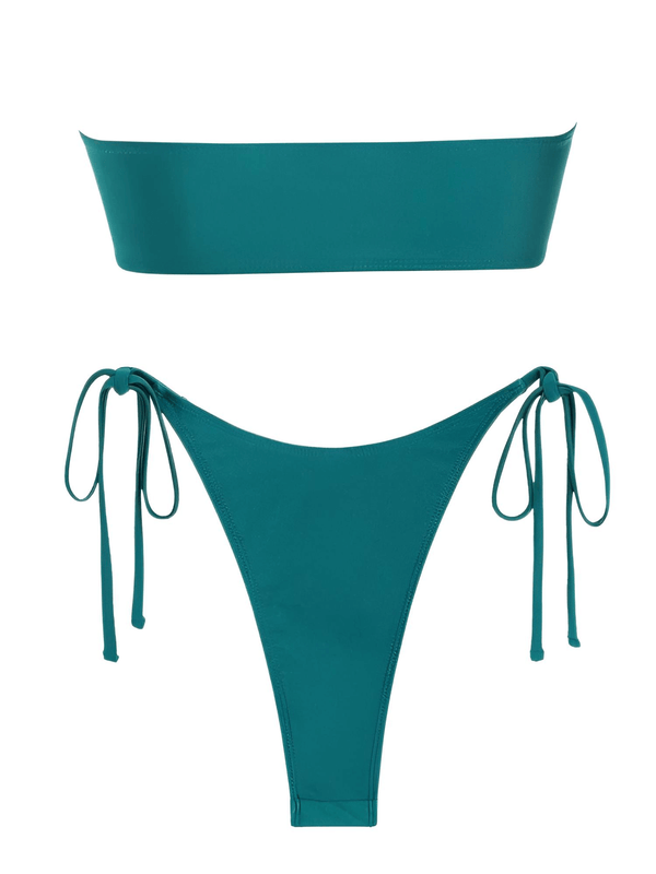 Metal O Ring Swimsuit for Women With Tie Sides