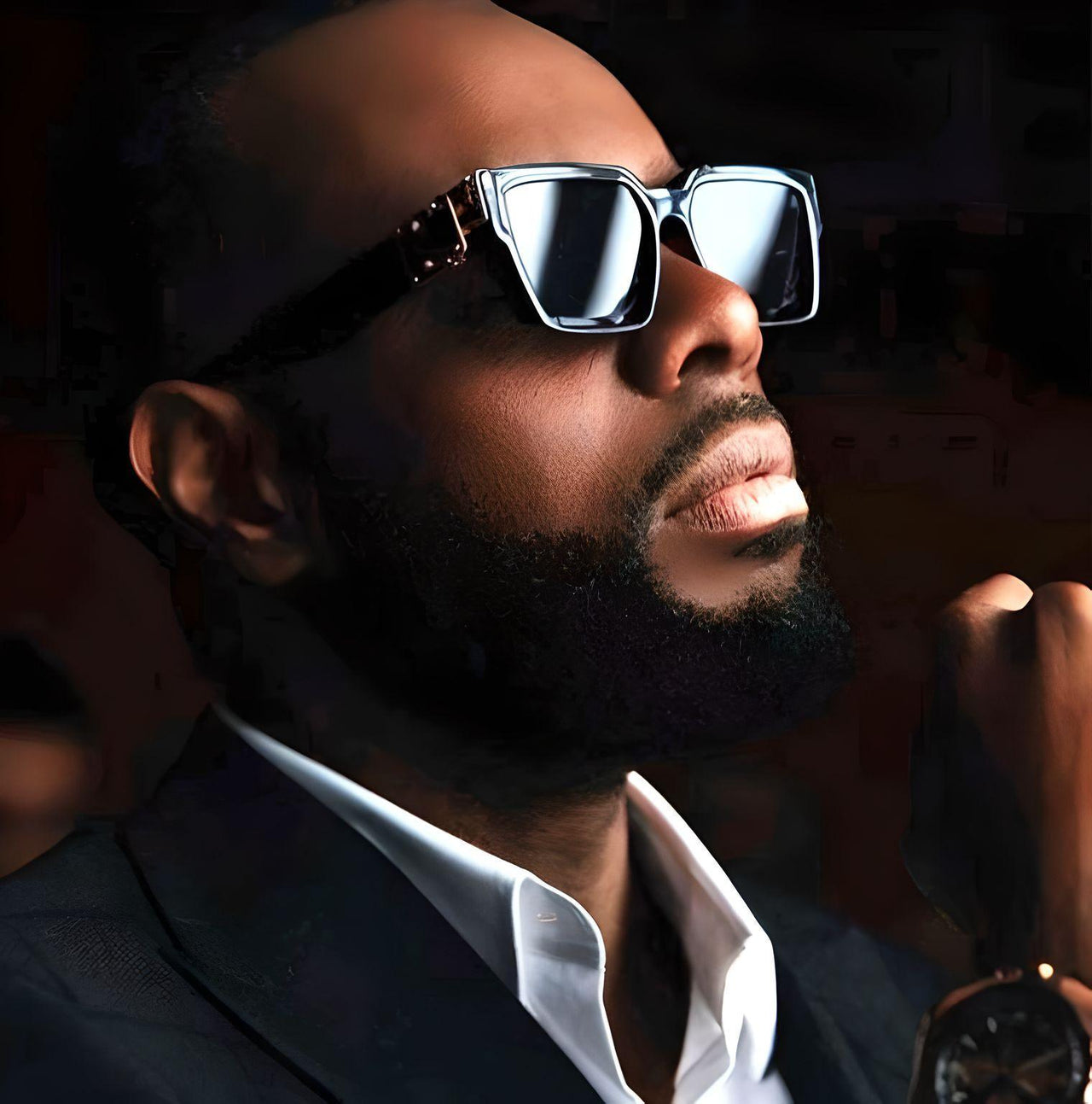 Millionaire Sunglasses For Men Vintage Square Fashion Glasses Luxury Retro Sunglasses Trending, Drestiny, Sunglasses, Gender_Men, United States, USA, Canada, Australia, New Zealand, United Kingdom, Black, Grey, Blue, Orange, Red, Silver, Transparent, White, Brown, Gold, Luxury square sunglasses men, Retro millionaire sunglasses, Statement sunglasses men, Men's designer square sunglasses, Vintage millionaire sunglasses, High-end sunglasses for men, Oversized square frame sunglasses men, shopdrestiny.com