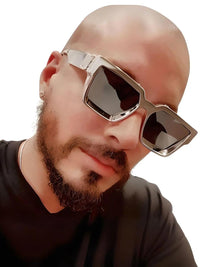 Thumbnail for Millionaire Sunglasses For Men Vintage Square Fashion Glasses Luxury Retro Sunglasses Trending, Drestiny, Sunglasses, Gender_Men, United States, USA, Canada, Australia, New Zealand, United Kingdom, Black, Grey, Blue, Orange, Red, Silver, Transparent, White, Brown, Gold, Luxury square sunglasses men, Retro millionaire sunglasses, Statement sunglasses men, Men's designer square sunglasses, Vintage millionaire sunglasses, High-end sunglasses for men, Oversized square frame sunglasses men, shopdrestiny.com
