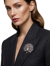 Thumbnail for Multicolor Big Sparkling Peacock Brooches For Women