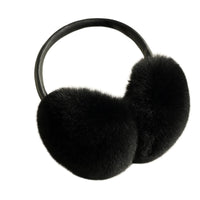 Thumbnail for Black fur ear muffs on a white background