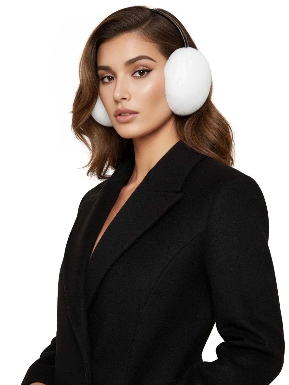 Natural 100% Rex Rabbit Fur Ear Muffs Fashion Women's Winter Real Fur Earmuffs