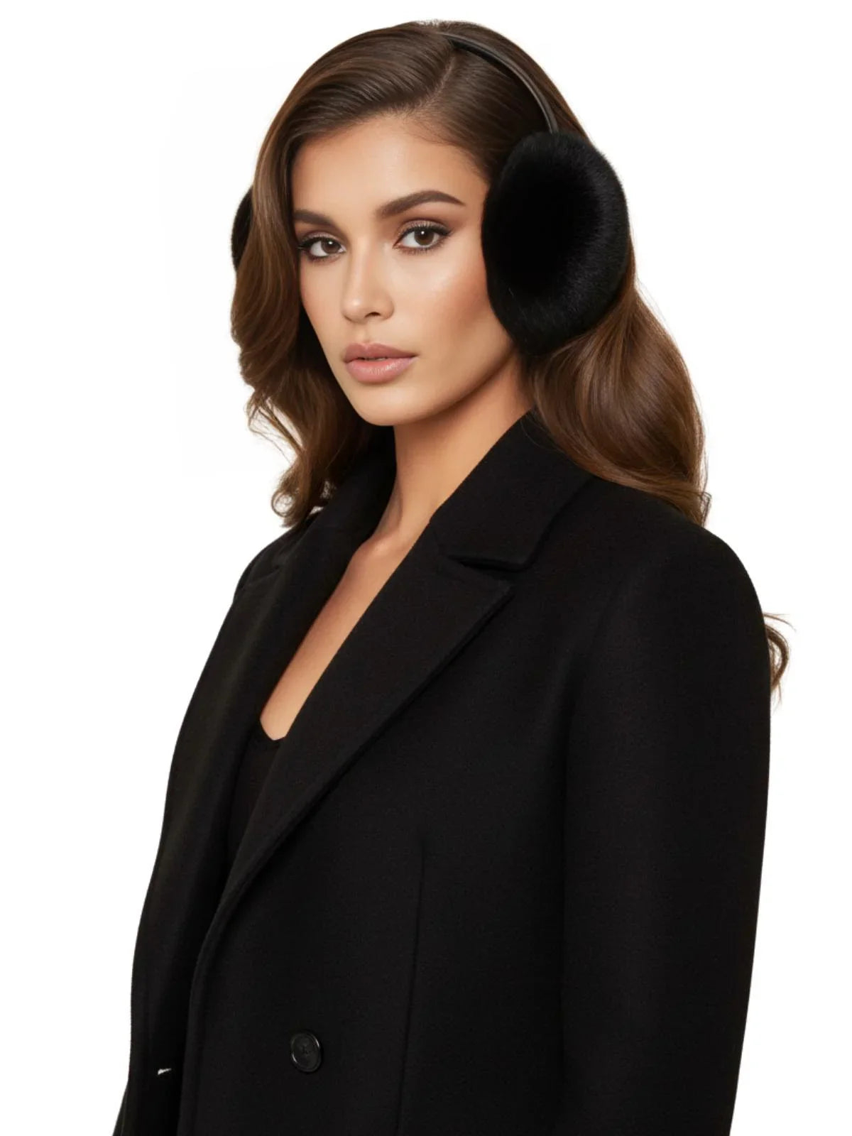 Natural 100% Rex Rabbit Fur Ear Muffs Fashion Women's Winter Real Fur Earmuffs