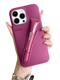 Thumbnail for New Color Silicone Lipstick iPhone Case With Box Lip Gloss Holder Cover, Drestiny, Rhode Phone Case with Lip Gloss, Best iPhone Cases with Lip Gloss, Silicone iPhone Case with Lipstick Holder, Hailey Bieber Phone Case with Lip Gloss, United States, Canada, Australia, New Zealand, United Kingdom, UK, USA, Lip Gloss, Raspberry, Berry, Rose, Lmage, Orange, Espresso, Toast, Grey, Ribbon, Phone Cases, Gender_Women, shopdrestiny.com