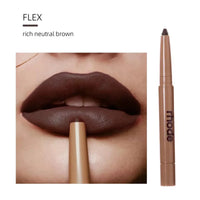 Thumbnail for Lipstick with a close-up of lips wearing the color 'Flex' on a white background.