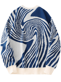 Thumbnail for New Popular Maze Pattern Pullover Sweater Jacquard Casual Round Neck Contrast Color Knitted Men's Pullover Jumpers, Drestiny, Sweaters, Pullovers, Long Sleeves, S, M, L, XL, XXL, 2XL, United States, Australia, USA, New Zealand, United Kingdom, UK, Blue, Black, Grey, Dark Grey, Orange Red, Green, Purple, Sky Blue, Pink, Khaki, Men's Maze Sweater, Men's Maze Knit Sweater, Oversized Men's Maze Jumper, Wool Men's Maze Sweater, Designer Men's Maze Sweater, shopdrestiny.com