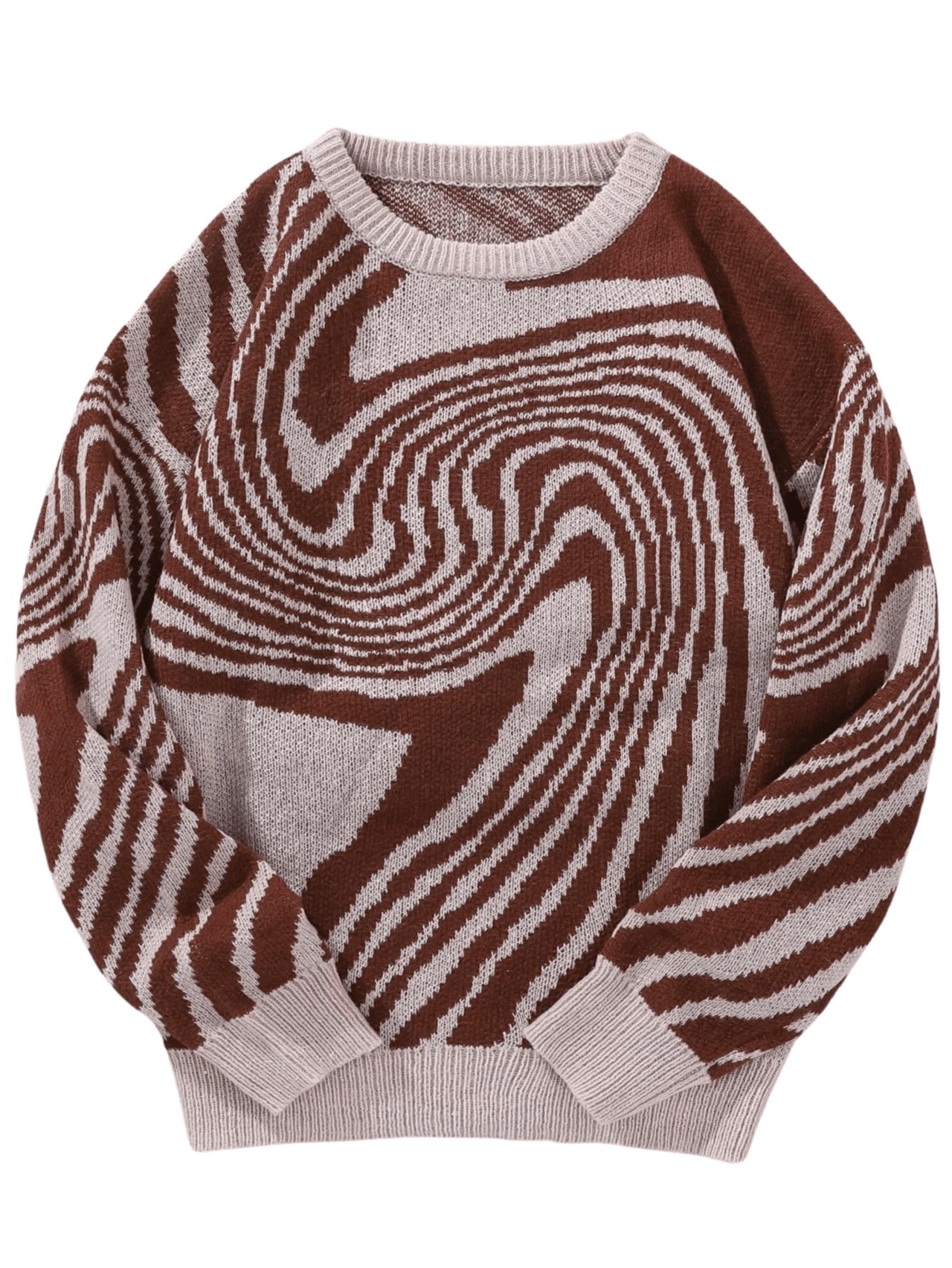 New Popular Maze Pattern Pullover Sweater Jacquard Casual Round Neck Contrast Color Knitted Men's Pullover Jumpers, Drestiny, Sweaters, Pullovers, Long Sleeves, S, M, L, XL, XXL, 2XL, United States, Australia, USA, New Zealand, United Kingdom, UK, Blue, Black, Grey, Dark Grey, Orange Red, Green, Purple, Sky Blue, Pink, Khaki, Men's Maze Sweater, Men's Maze Knit Sweater, Oversized Men's Maze Jumper, Wool Men's Maze Sweater, Designer Men's Maze Sweater, Brown, shopdrestiny.com