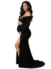 Thumbnail for Off Shoulder Maternity Dress For Photo Shoots