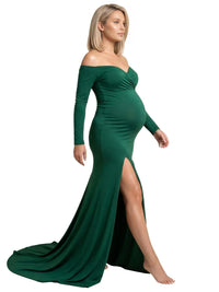 Thumbnail for Off Shoulder Maternity Dress For Photo Shoots