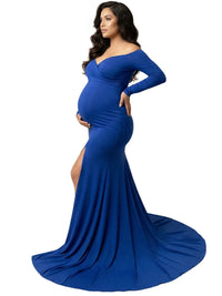 Thumbnail for Off Shoulder Maternity Dress For Photo Shoots
