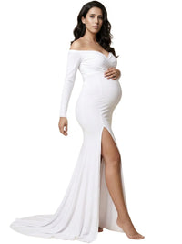 Thumbnail for Off Shoulder Maternity Dress For Photo Shoots