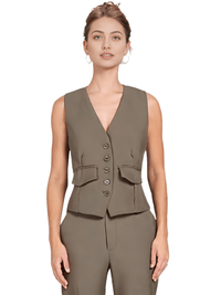 Thumbnail for Women's Office Chic Backless Halter V-Neck Crop Vest -, Vests , Drestiny , Australia, Black, Brown, Canada, Dark Blue, Khaki, Dark Brown, Light Blue, Mauve, Pink, Ivory, L, M, Navy, New Zealand, S, United Kingdom, United States, Vests, White, XL, XXL , Drestiny , www.shopdrestiny.com