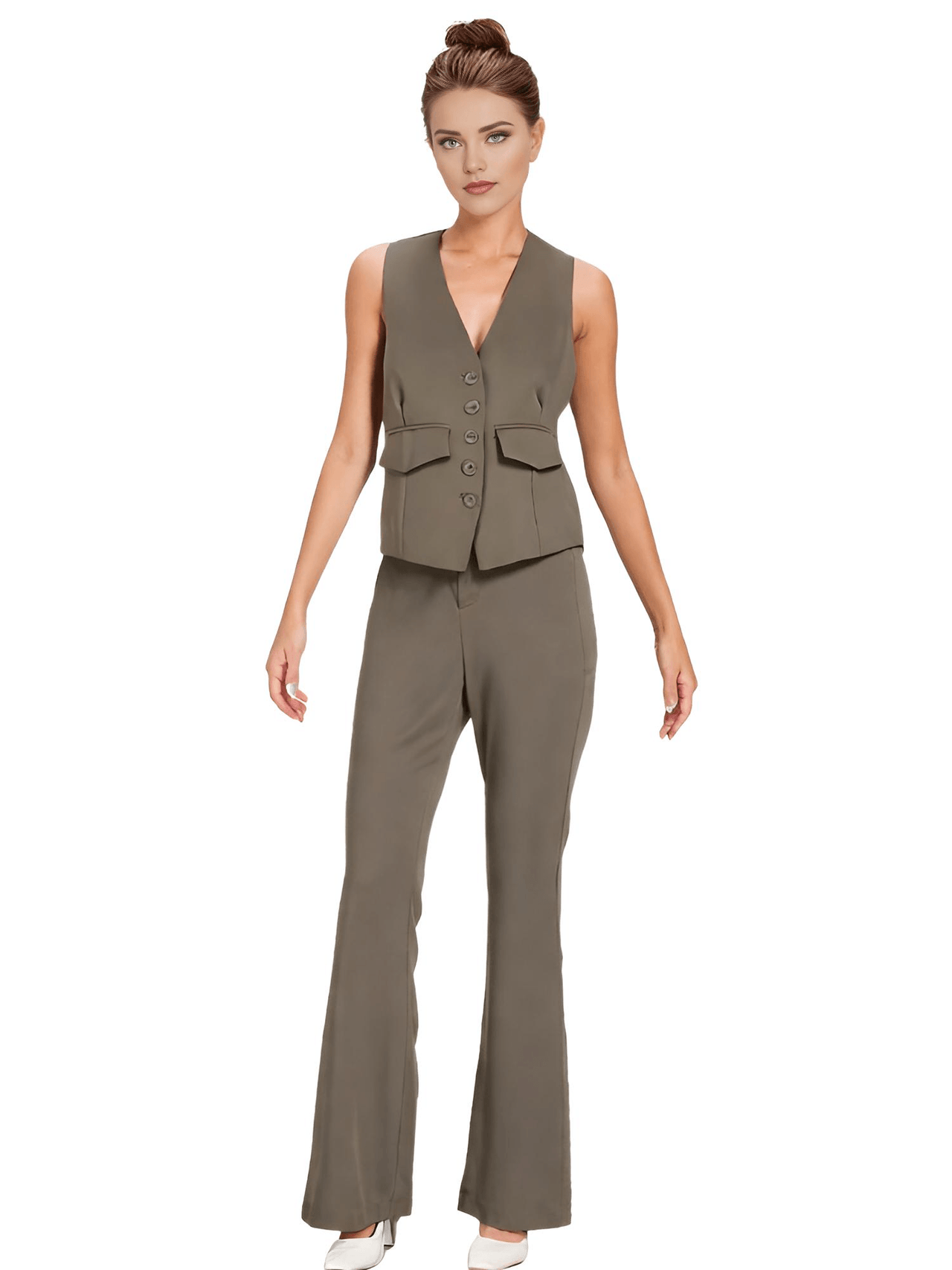 Women's Office Chic Backless Halter V-Neck Crop Vest -, Vests , Drestiny , Australia, Black, Brown, Canada, Dark Blue, Khaki, Dark Brown, Light Blue, Mauve, Pink, Ivory, L, M, Navy, New Zealand, S, United Kingdom, United States, Vests, White, XL, XXL , Drestiny , www.shopdrestiny.com