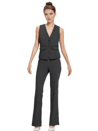 Thumbnail for Women's Office Chic Backless Halter V-Neck Crop Vest -, Vests , Drestiny , Australia, Black, Brown, Canada, Dark Blue, Khaki, Dark Brown, Light Blue, Mauve, Pink, Ivory, L, M, Navy, New Zealand, S, United Kingdom, United States, Vests, White, XL, XXL , Drestiny , www.shopdrestiny.com