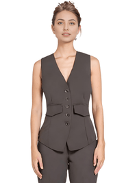 Thumbnail for Women's Office Chic Backless Halter V-Neck Crop Vest -, Vests , Drestiny , Australia, Black, Brown, Canada, Dark Blue, Khaki, Dark Brown, Light Blue, Mauve, Pink, Ivory, L, M, Navy, New Zealand, S, United Kingdom, United States, Vests, White, XL, XXL , Drestiny , www.shopdrestiny.com
