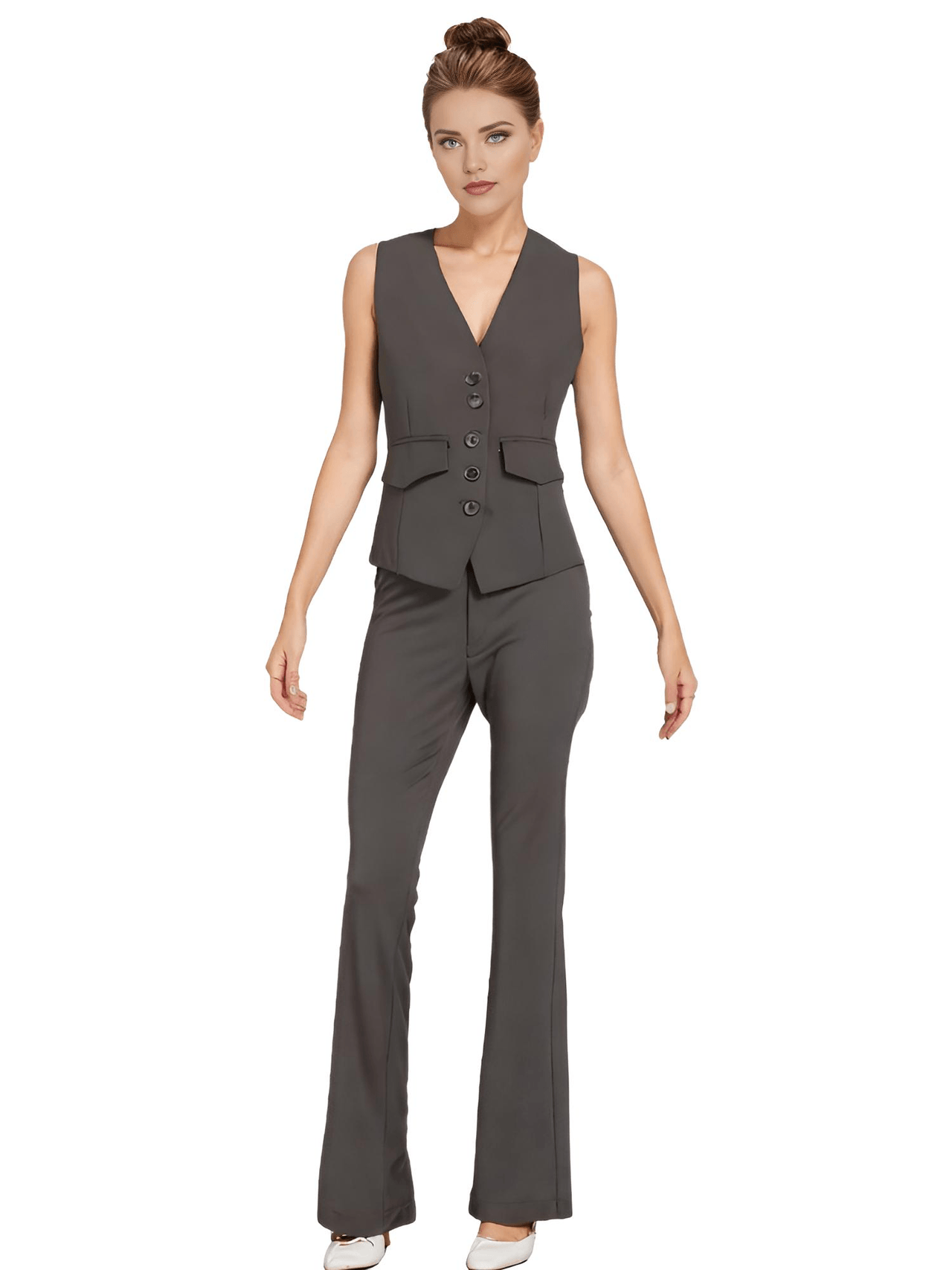 Women's Office Chic Backless Halter V-Neck Crop Vest -, Vests , Drestiny , Australia, Black, Brown, Canada, Dark Blue, Khaki, Dark Brown, Light Blue, Mauve, Pink, Ivory, L, M, Navy, New Zealand, S, United Kingdom, United States, Vests, White, XL, XXL , Drestiny , www.shopdrestiny.com