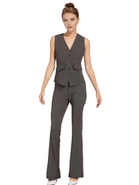 Thumbnail for Women's Office Chic Backless Halter V-Neck Crop Vest -, Vests , Drestiny , Australia, Black, Brown, Canada, Dark Blue, Khaki, Dark Brown, Light Blue, Mauve, Pink, Ivory, L, M, Navy, New Zealand, S, United Kingdom, United States, Vests, White, XL, XXL , Drestiny , www.shopdrestiny.com