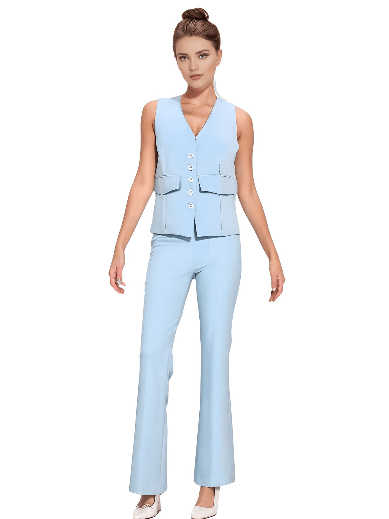 Women's Office Chic Backless Halter V-Neck Crop Vest -, Vests , Drestiny , Australia, Black, Brown, Canada, Dark Blue, Khaki, Dark Brown, Light Blue, Mauve, Pink, Ivory, L, M, Navy, New Zealand, S, United Kingdom, United States, Vests, White, XL, XXL , Drestiny , www.shopdrestiny.com