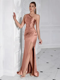 Thumbnail for One-Shoulder Draped Maxi Dress Summer Sleeveless High Fashion Celebrity Party Sexy Dresses, Maxi Dresses, Sleeveless, One Shoulder, XS, S, M, L, XL, 0, 2, 4, 6, 8, 10, 12, 14, 16, 18, United States, USA, Canada, Australia, New Zealand, United Kingdom, One Shoulder Maxi Dress, Draped Maxi Dress, One Shoulder Gown, One Shoulder Bridesmaid Dress, Asymmetric Maxi Dress, shopdrestiny.com