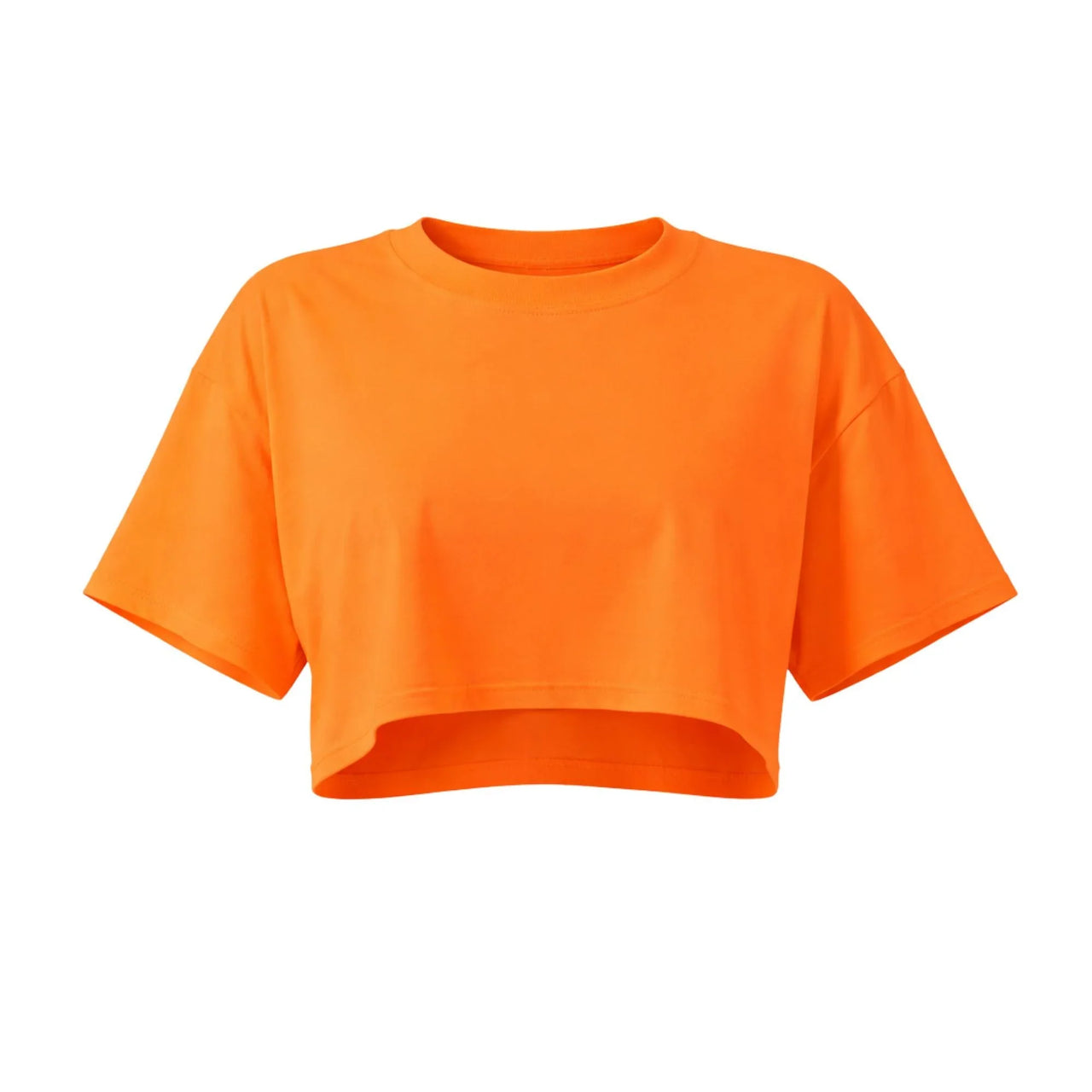 Orange crop top on a white background