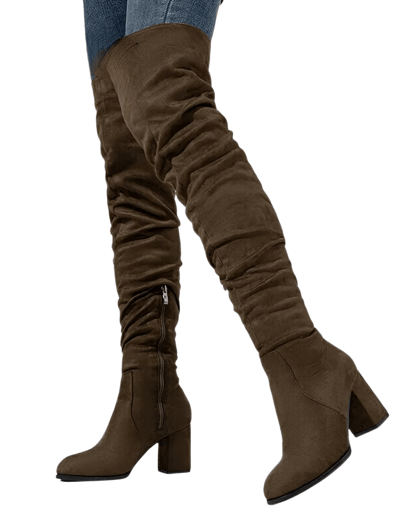 Stylish over the knee high boots on sale now! Shop Drestiny for up to 50% off. Free shipping + tax covered. Seen on FOX, NBC, CBS.