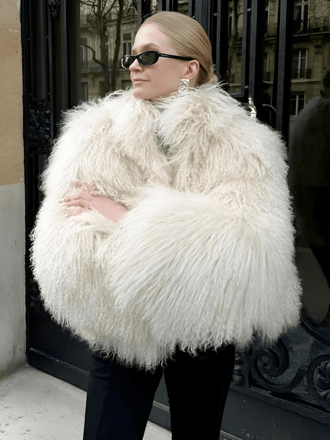 Oversize Plush Fur Coat For Women Elegant Soft Warm Long Sleeve Loose Jackets Winter Chic Street Outerwear , Coats, Drestiny, Jackets, Green, Beige, Brown, United States, Australia, New Zealand, United Kingdom, S, M, L, shopdrestiny.com, faux fur coats