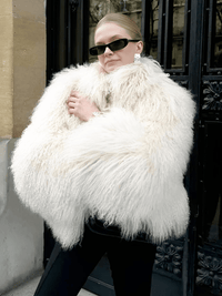 Thumbnail for Oversize Plush Fur Coat For Women Elegant Soft Warm Long Sleeve Loose Jackets Winter Chic Street Outerwear , Coats, Drestiny, Jackets, Green, Beige, Brown, United States, Australia, New Zealand, United Kingdom, S, M, L, shopdrestiny.com, faux fur coats