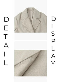 Thumbnail for Beige coat with close-up of fabric texture on a white background