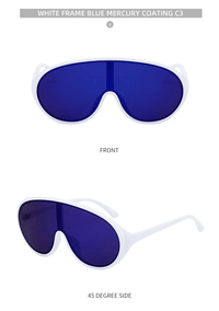 Thumbnail for Oversized Shield Sunglasses Fashion One Piece Sun Glasses Big Frame Shades, Sunglasses, Gender_Women, Gender_Men, United States, USA, Canada, Australia, New Zealand, United Kingdom, UK, Black, White, Blue, Transparent, Grey, Pink, Silver, Brown, large shield sunglasses women, futuristic shield sunglasses, rimless shield sunglasses, wrap around sunglasses oversized, y2k shield sunglasses, big shield sunglasses, statement shield sunglasses, shopdrestiny.com