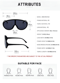 Thumbnail for Oversized Shield Sunglasses Fashion One Piece Sun Glasses Big Frame Shades, Sunglasses, Gender_Women, Gender_Men, United States, USA, Canada, Australia, New Zealand, United Kingdom, UK, Black, White, Blue, Transparent, Grey, Pink, Silver, Brown, large shield sunglasses women, futuristic shield sunglasses, rimless shield sunglasses, wrap around sunglasses oversized, y2k shield sunglasses, big shield sunglasses, statement shield sunglasses, shopdrestiny.com
