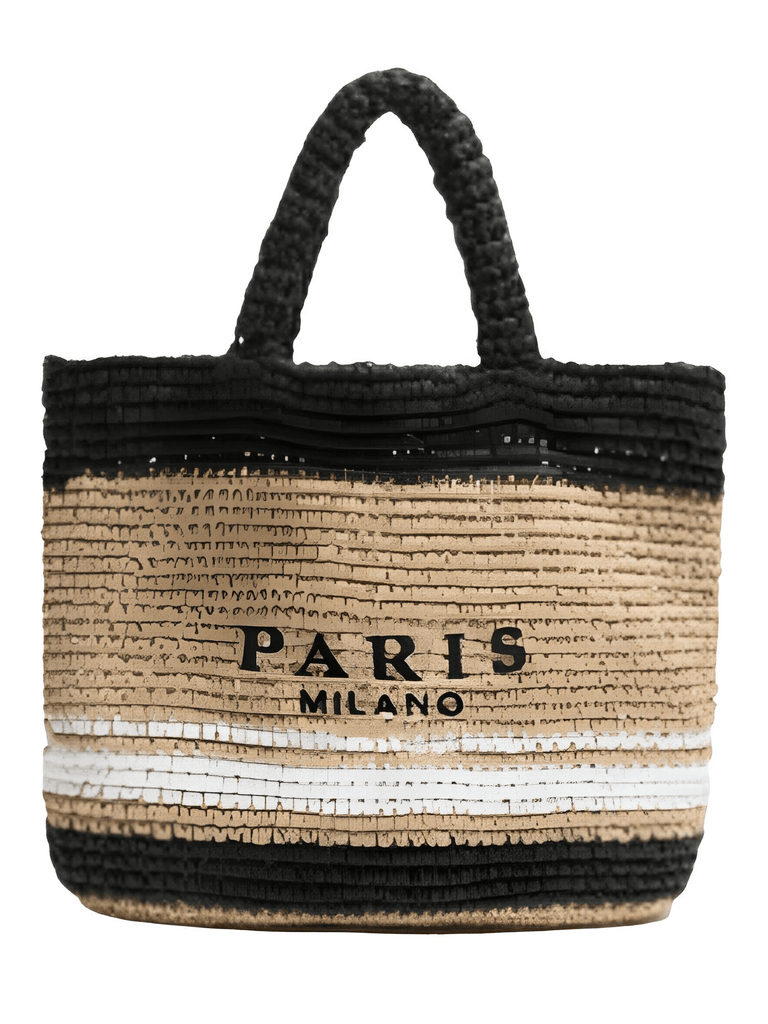 Large Black and White Paris Milano Bag