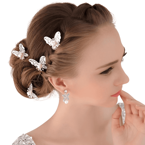 Discover the beauty of Pearl Butterfly Hairpins at Drestiny. Enjoy incredible discounts up to 80% off, along with free shipping and tax paid by us. Don't miss out on our amazing offers!