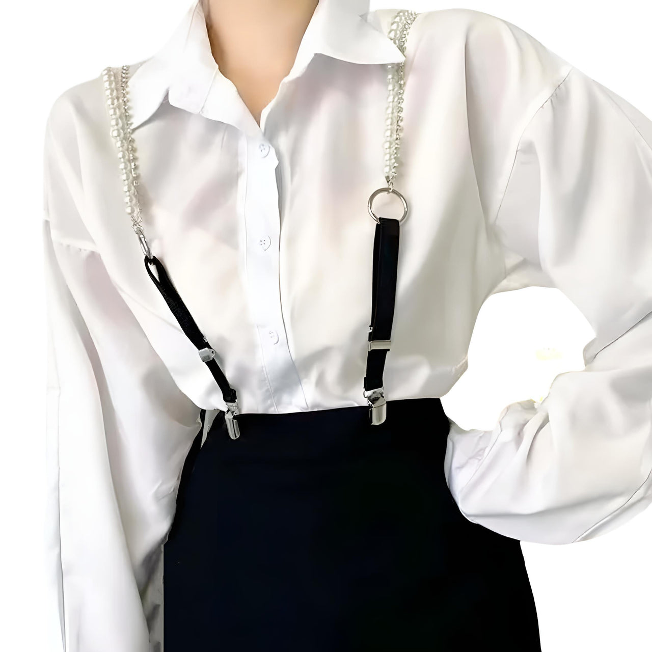 Pearl Rhinestone Suspenders For Women -, Suspenders , Drestiny , Australia, Black, Canada, Gender_Women, Suspenders, United Kingdom, United States, White , Drestiny , www.shopdrestiny.com