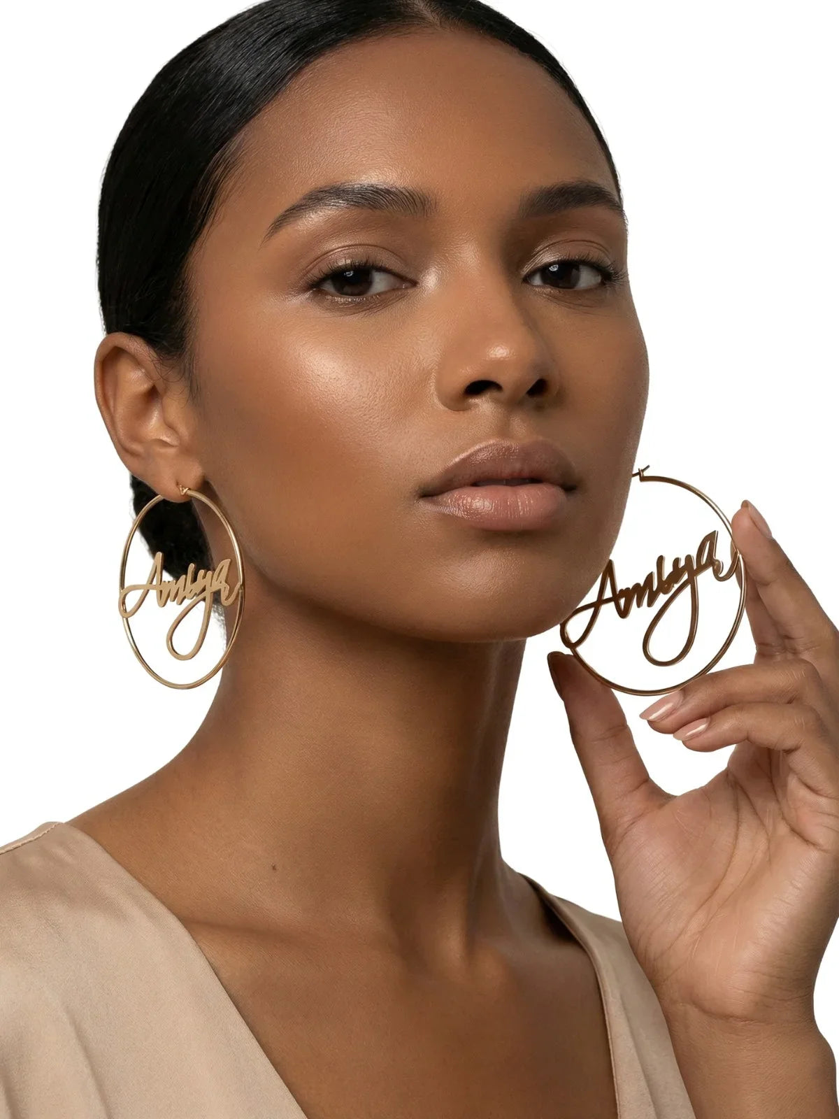 Personalized Earrings Custom Name Hoop Earrings For Women