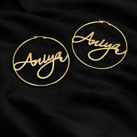 Thumbnail for Personalized Earrings Custom Name Hoop Earrings For Women