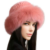 Thumbnail for Genuine Real Natural Knitted Mink Fur Hat Cap Luxury Women's Knit Fashion Winter Headwear Warm Real Fox Fur Hats -, Hats , Drestiny , Australia, Black, Brown, Canada, Dark Brown, Grey, Hats, Light Brown, Light Grey, New Zealand, Pink, Silver, Tan, United Kingdom, United States, White, Wine Red , Drestiny , www.shopdrestiny.com