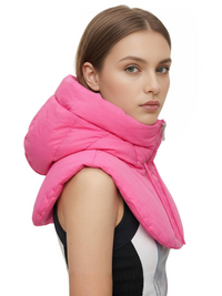 Thumbnail for Puffer Hooded Fake Collar Neck Warmer