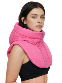 Thumbnail for Puffer Hooded Fake Collar Neck Warmer