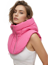 Thumbnail for Puffer Hooded Fake Collar Neck Warmer
