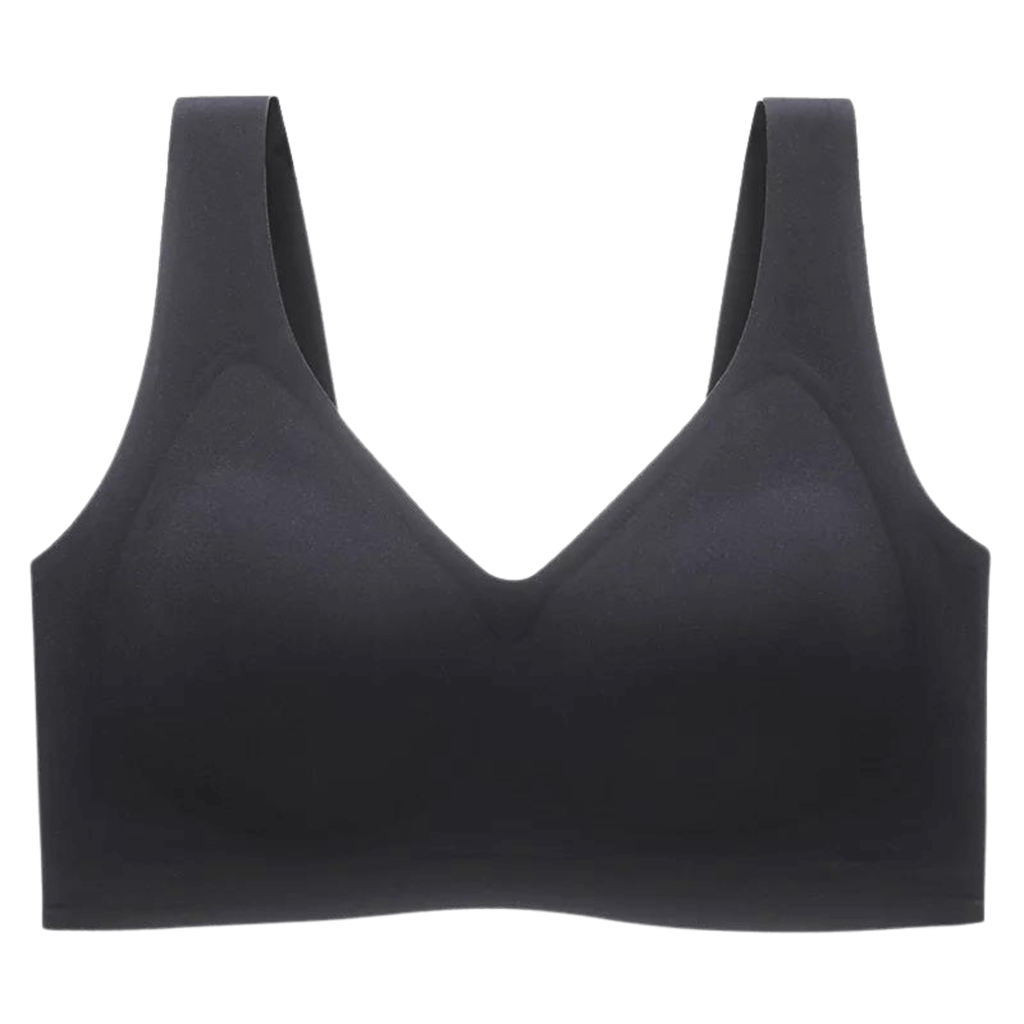 Plus Size Anti-Sagging Black Bras For Women - With Removeable Cups