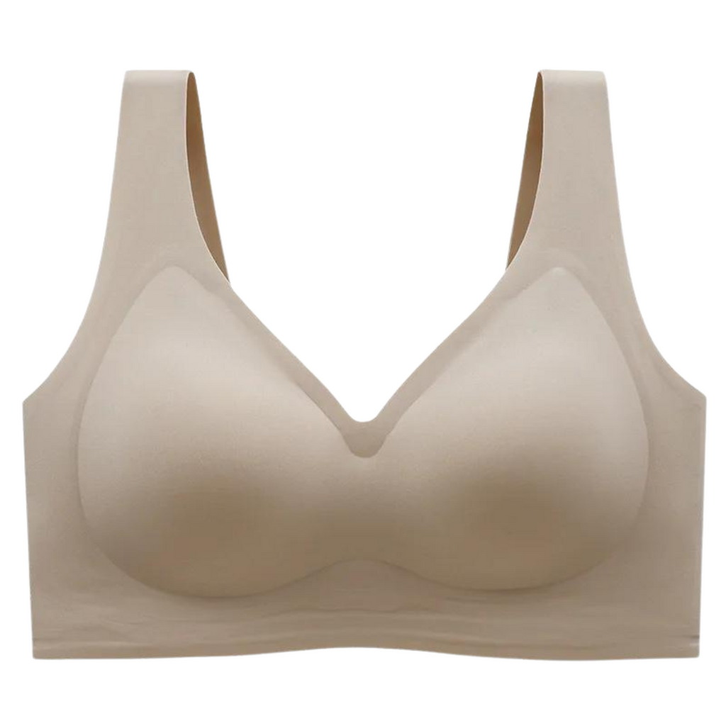 Plus Size Anti-Sagging Khaki Bras For Women - With Removeable Cups