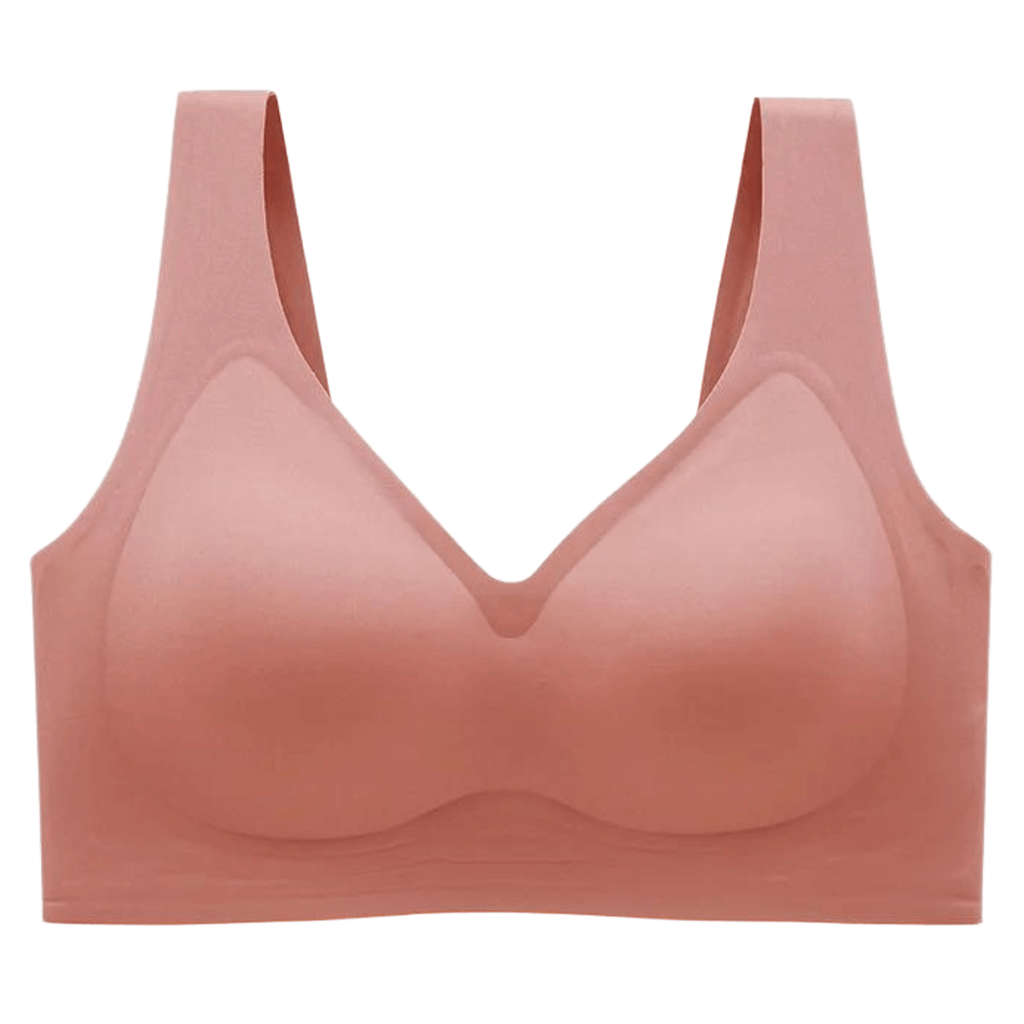 Plus Size Anti-Sagging Pink Bras For Women - With Removeable Cups