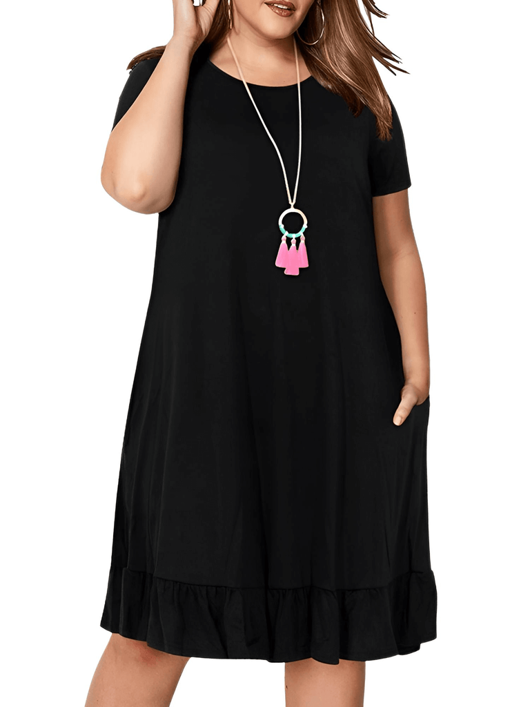 Plus Size Short Sleeve Ruffles Dress, up to 9XL. Shop Drestiny for Free Shipping & Tax Covered. Save up to 50% Off.