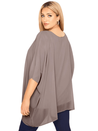 Thumbnail for Elegant Plus Size Tunic Top Loose Batwing Sleeve - Up to 8XL! -, Blouses , Drestiny , 4XL, 5XL, 6XL, 7XL, 8XL, Australia, Blouses, Brown, Casual Shirts, Dress Shirts, Khaki, L, New Zealand, Short Sleeves, Sienna, United Kingdom, United States, XL, XXL, XXXL , Drestiny , www.shopdrestiny.com