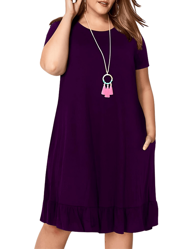 Plus Size Short Sleeve Ruffles Dress, up to 9XL. Shop Drestiny for Free Shipping & Tax Covered. Save up to 50% Off.