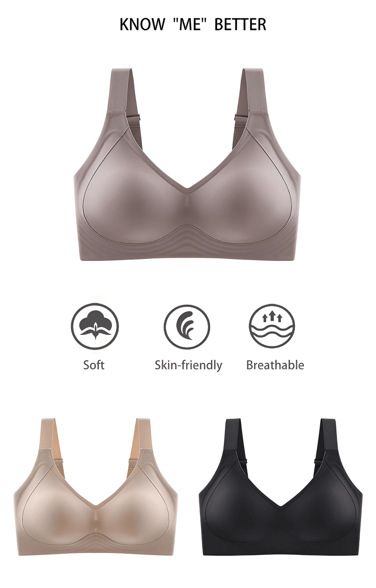 Plus Size Push-UP Bra for Women Seamless Bras Thin Cup Wireless Bralette Sexy Brassiere M-6XL, Drestiny, Bras, Plus Size Bras, M, L, XL, XXL, 2XL, 3XL, 4XL, 5XL, 6XL, Coffee, Beige, Black, United States, USA, Canada, Australia, New Zealand, United Kingdom, UK, plus size push up bra, full figure push up bra, push up bra for plus size women,comfortable plus size push up bra, push up bra for larger sizes, fuller figure push up bra, extra lift plus size bra, padded plus size bra push up, shopdrestiny.com