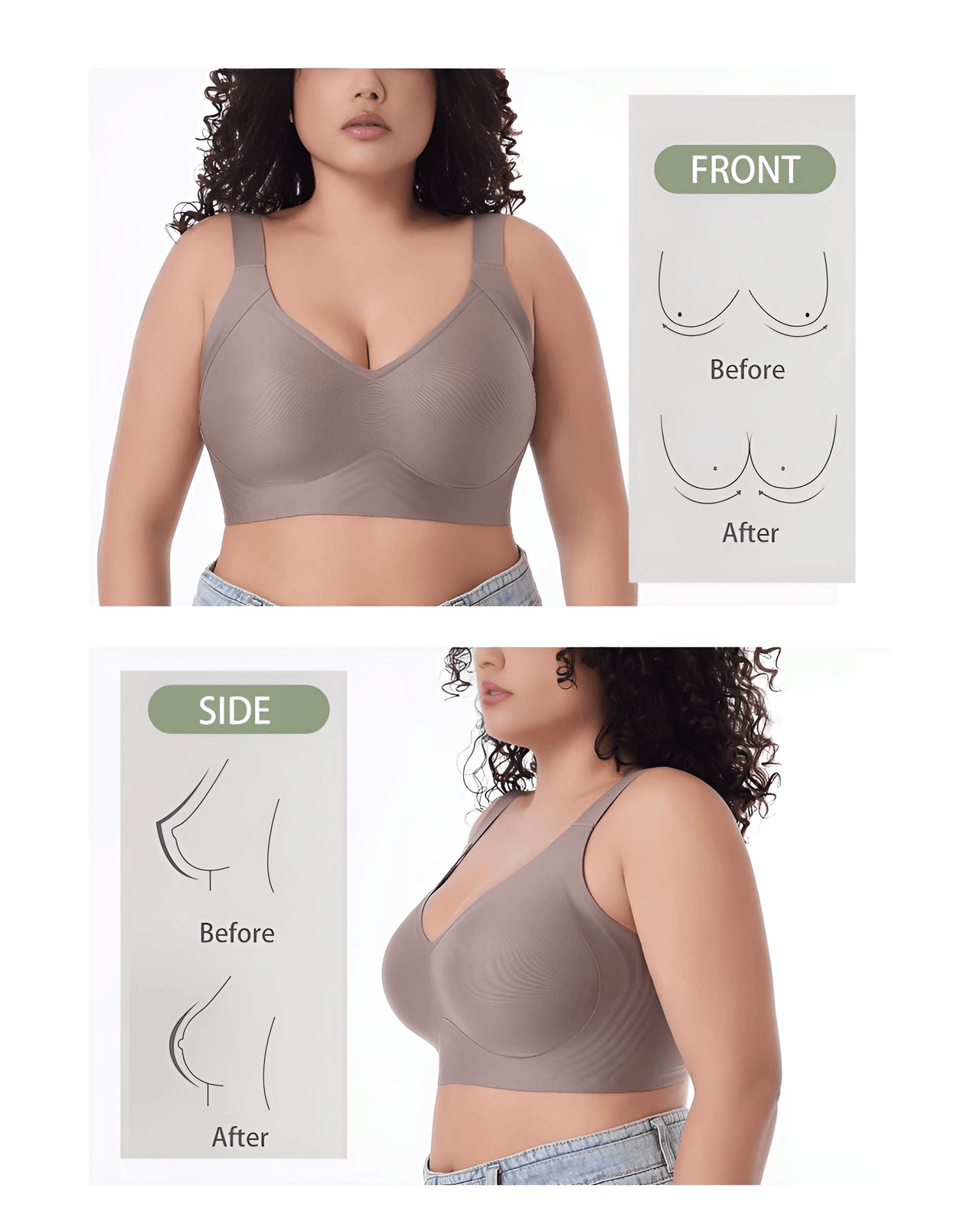 Plus Size Push-UP Bra for Women Seamless Bras Thin Cup Wireless Bralette Sexy Brassiere M-6XL, Drestiny, Bras, Plus Size Bras, M, L, XL, XXL, 2XL, 3XL, 4XL, 5XL, 6XL, Coffee, Beige, Black, United States, USA, Canada, Australia, New Zealand, United Kingdom, UK, plus size push up bra, full figure push up bra, push up bra for plus size women,comfortable plus size push up bra, push up bra for larger sizes, fuller figure push up bra, extra lift plus size bra, padded plus size bra push up, shopdrestiny.com
