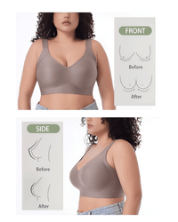 Thumbnail for Plus Size Push-UP Bra for Women Seamless Bras Thin Cup Wireless Bralette Sexy Brassiere M-6XL, Drestiny, Bras, Plus Size Bras, M, L, XL, XXL, 2XL, 3XL, 4XL, 5XL, 6XL, Coffee, Beige, Black, United States, USA, Canada, Australia, New Zealand, United Kingdom, UK, plus size push up bra, full figure push up bra, push up bra for plus size women,comfortable plus size push up bra, push up bra for larger sizes, fuller figure push up bra, extra lift plus size bra, padded plus size bra push up, shopdrestiny.com
