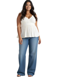 Thumbnail for Plus Size Women's Jeans Wide Leg Women Jeans Autumn Straight Lady Loose Large Size Jeans XL-8XL, Drestiny, Jeans, Plus Size Jeans, Casual Pants, Blue, Light Blue, Drestiny, XL, XXL, 2XL, 3XL, XXXL, 4XL, 5XL, 6XL, 7XL, 8XL, United States, Canada, Australia, United Kingdom, New Zealand, shopdrestiny.com