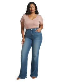 Thumbnail for Plus Size Women's Jeans Wide Leg Women Jeans Autumn Straight Lady Loose Large Size Jeans XL-8XL, Drestiny, Jeans, Plus Size Jeans, Casual Pants, Blue, Light Blue, Drestiny, XL, XXL, 2XL, 3XL, XXXL, 4XL, 5XL, 6XL, 7XL, 8XL, United States, Canada, Australia, United Kingdom, New Zealand, shopdrestiny.com